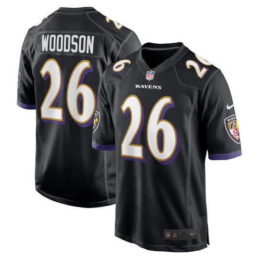 Baltimore Ravens Rod Woodson Black Retired Player Alternate Game Jersey