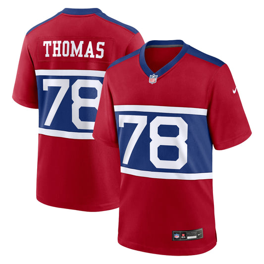 New York Giants Andrew Thomas Century Red Alternate Player Game Jersey