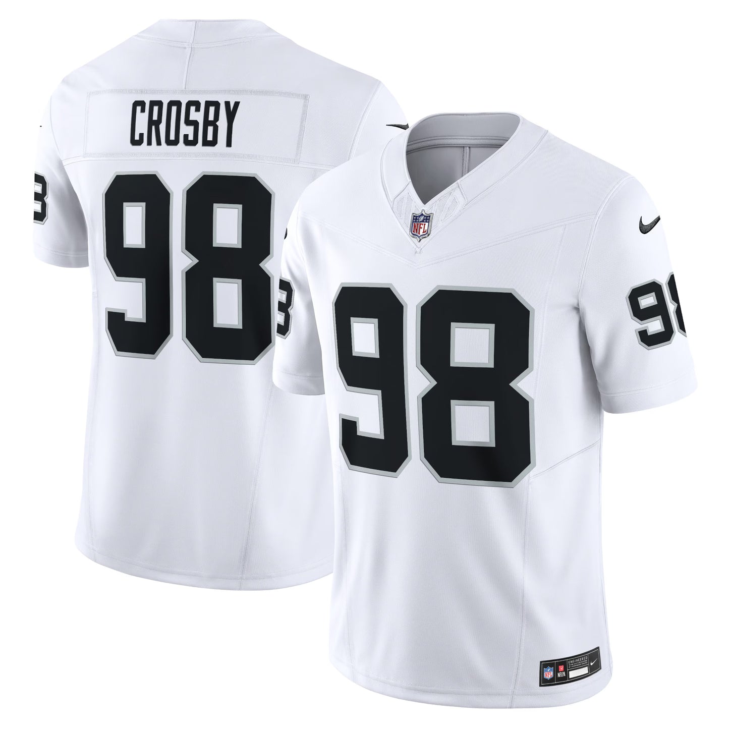 Las Vegas Raiders Maxx Crosby White Vapor F.U.S.E. Limited Jersey