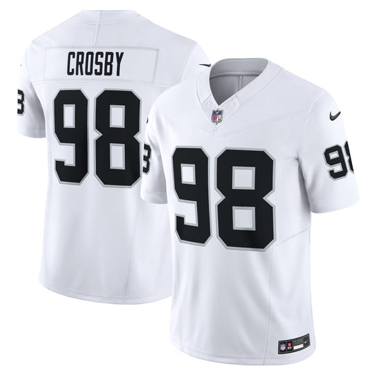 Las Vegas Raiders Maxx Crosby White Vapor F.U.S.E. Limited Jersey