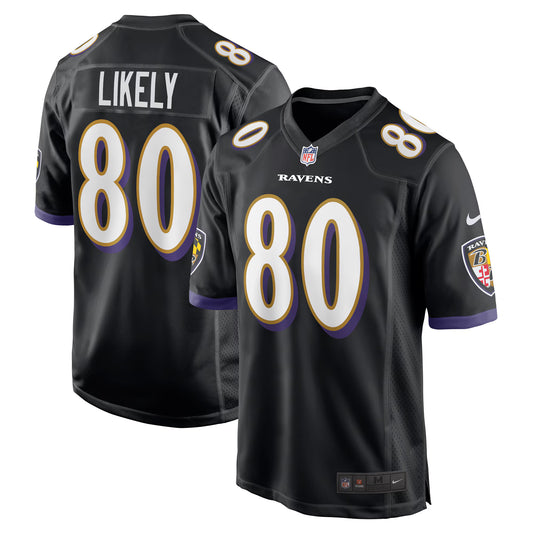 Baltimore Ravens Isaiah Likely Black Alternate Game Jersey