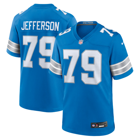 Detroit Lions Quinton Jefferson Blue Team Game Jersey