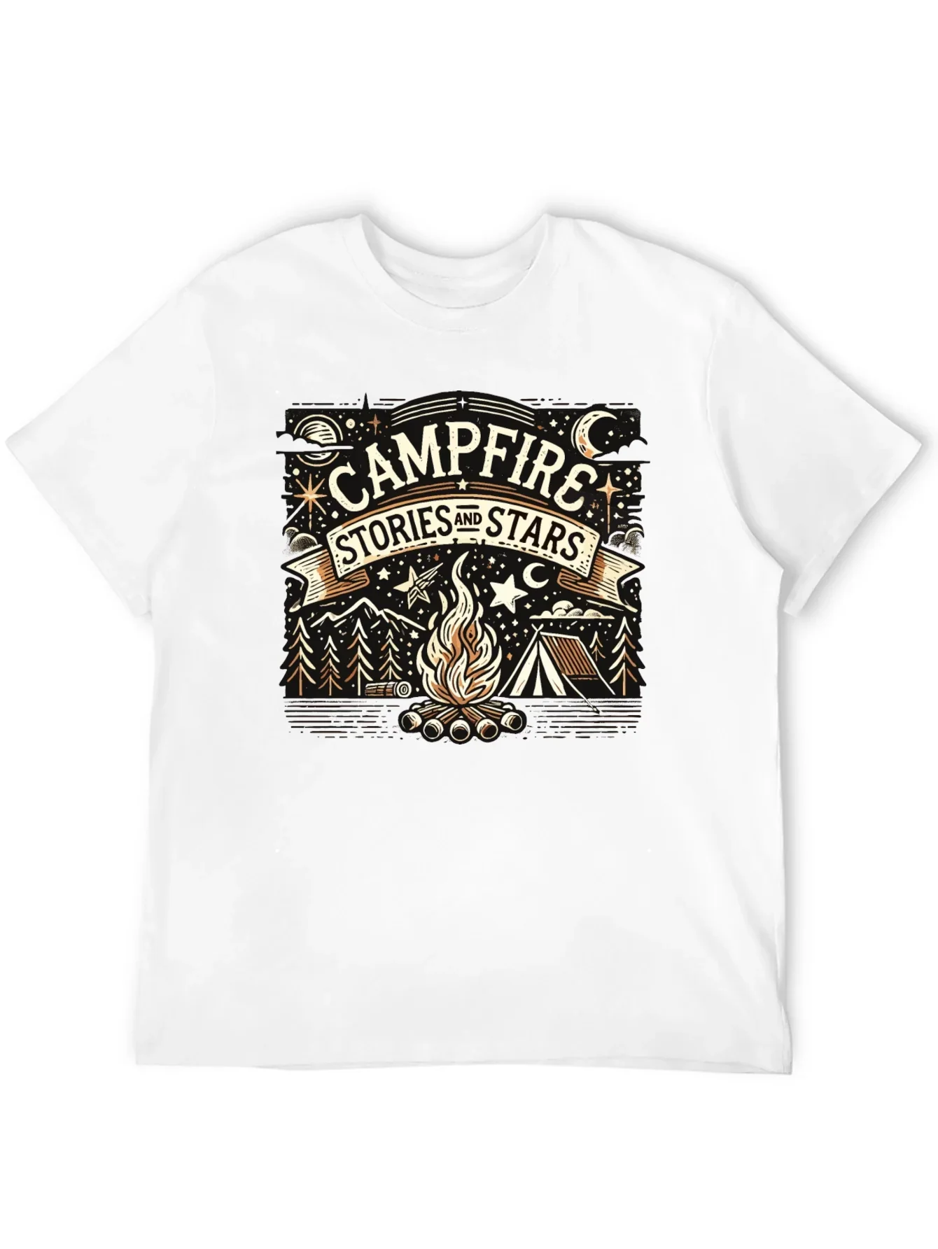 Campfire Stories and Stars Graphic Tee