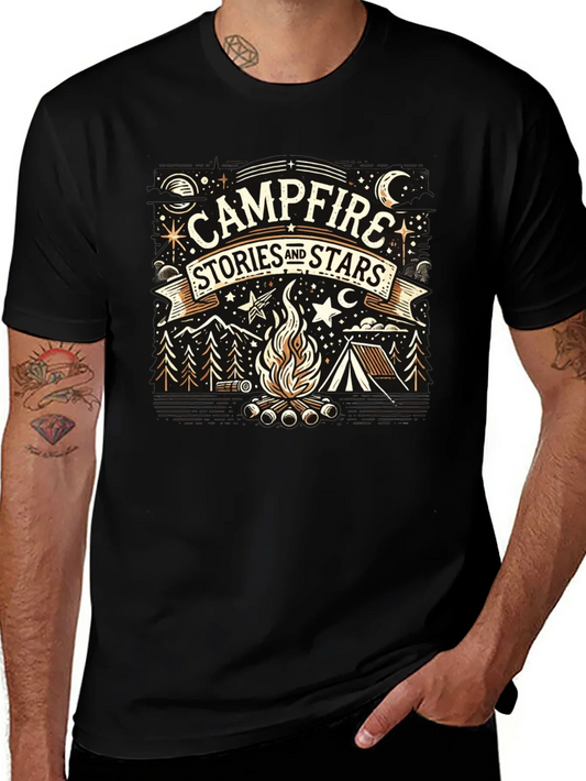 Campfire Stories and Stars Graphic Tee