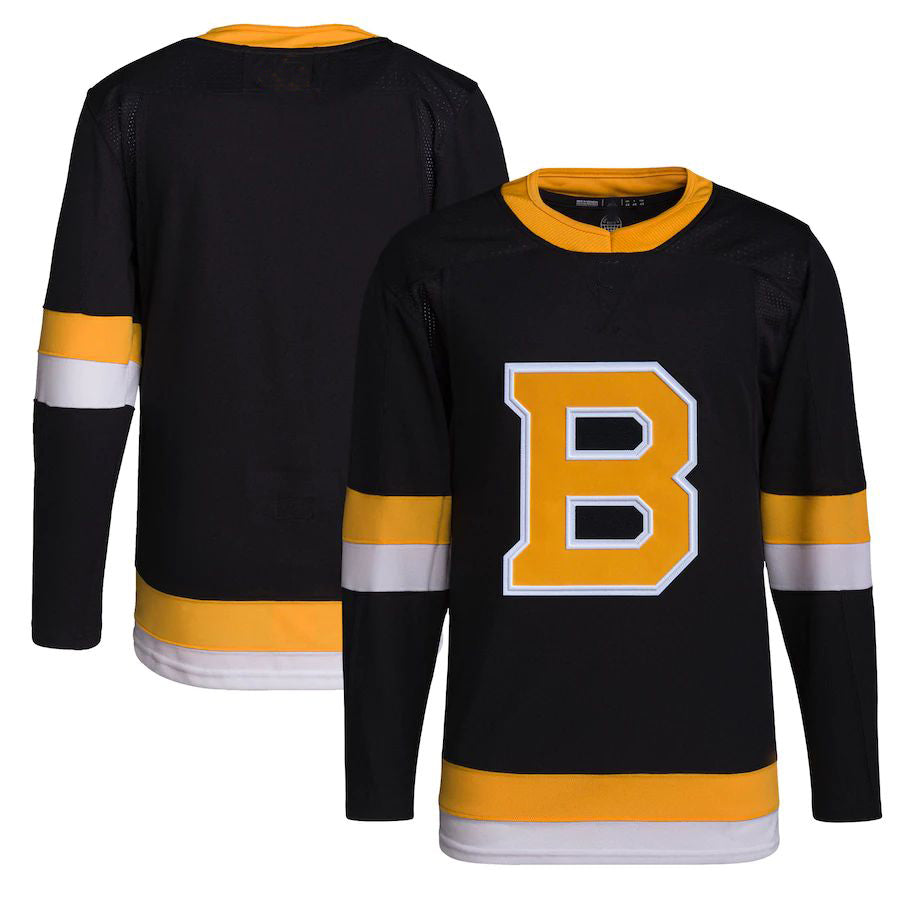 B.Bruins Alternate Primegreen  Pro Jersey Black Stitched American Hockey Jerseys