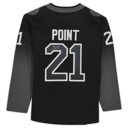 TB.Lightning #21 Brayden Point   Black Alternate Breakaway Jersey Stitched American Hockey Jerseys