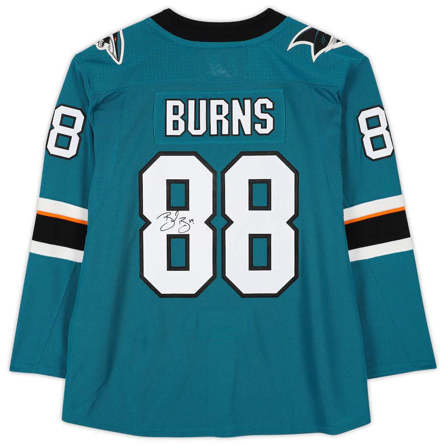SJ.Sharks #88 Brent Burns   Teal Stitched American Hockey Jerseys