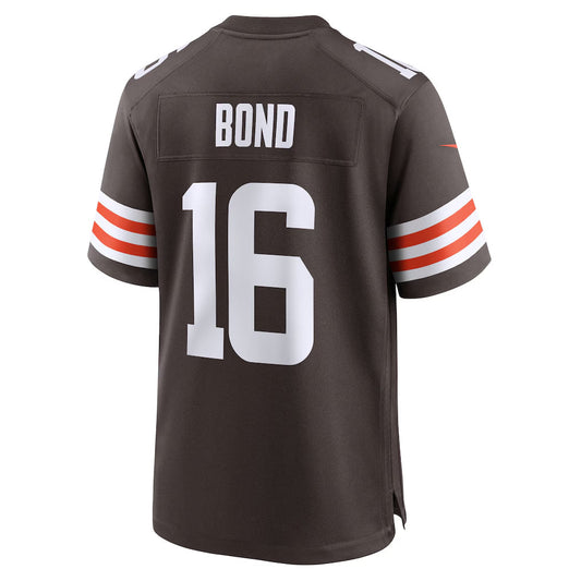 C.Browns #16 Isaiah Bond Player Brown Home Game Football Jerseys