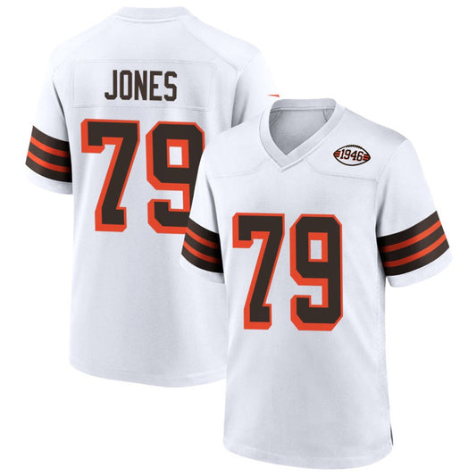 C.Browns #79 Dawand Jones Player 1946 Collection Alternate White Football Jerseys