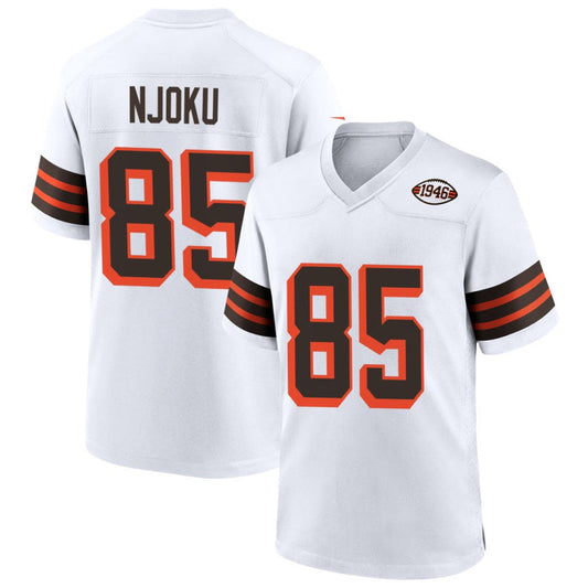 C.Browns #85 David Njoku Player 1946 Collection Alternate White Football Jerseys