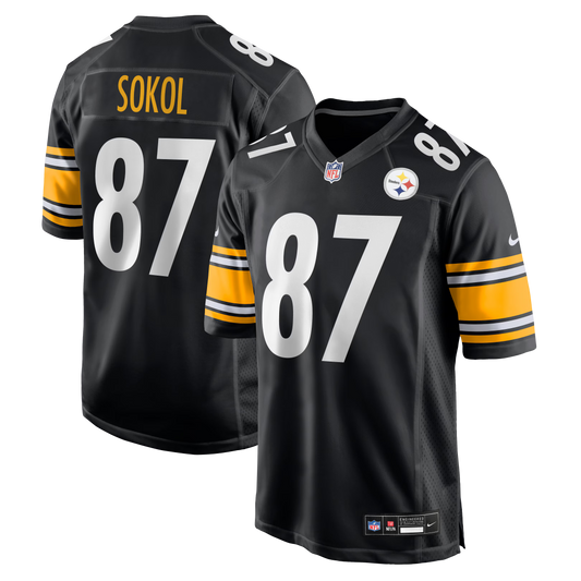 Pittsburgh Steelers Matt Sokol Black Team Game Jersey