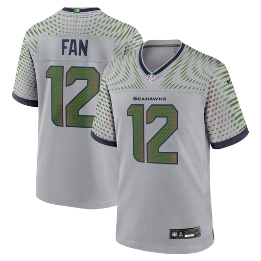 Seattle Seahawks 12s Wolf Gray 2025 Rivalries Collection Game Jersey