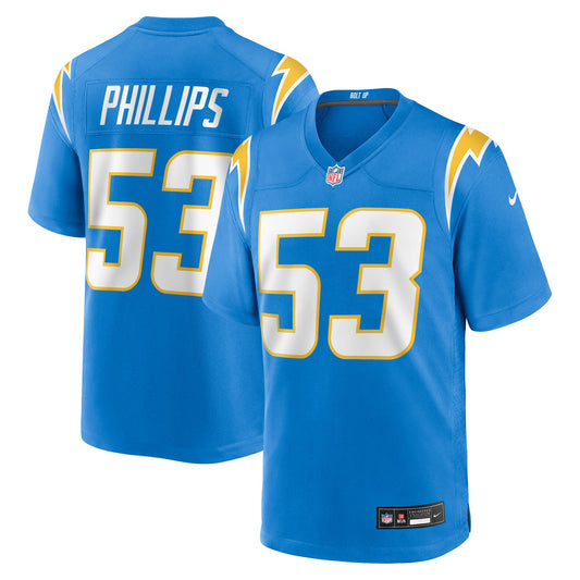Los Angeles Chargers Del'Shawn Phillips Powder Blue Team Game Jersey