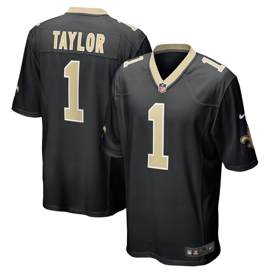 New Orleans Saints Alontae Taylor Black Team Game Jersey