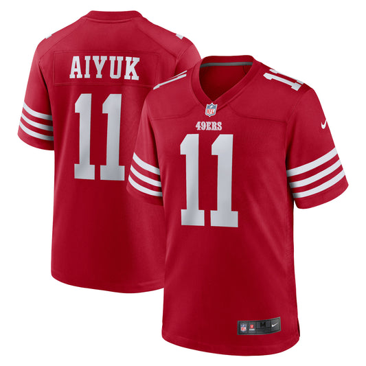 San Francisco 49ers Brandon Aiyuk Scarlet Game Player Jersey