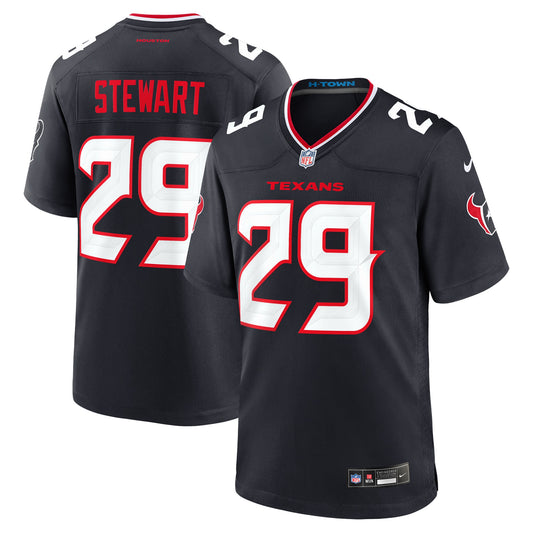 Houston Texans M.J. Stewart Navy Team Game Jersey