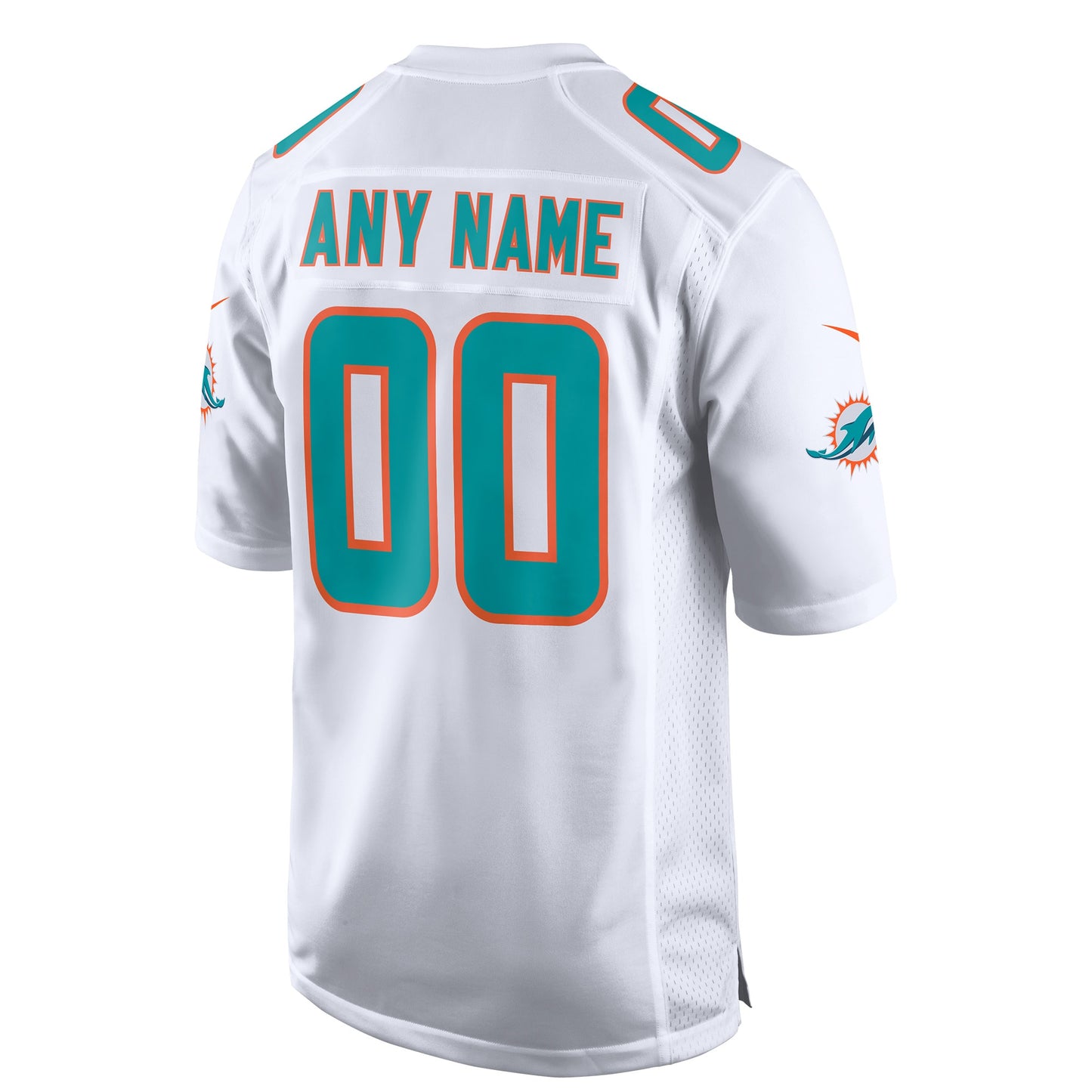 Miami Dolphins White Custom Game Jersey