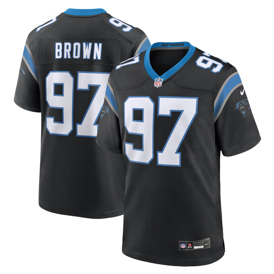 Carolina Panthers Bobby Brown Black Team Game Jersey