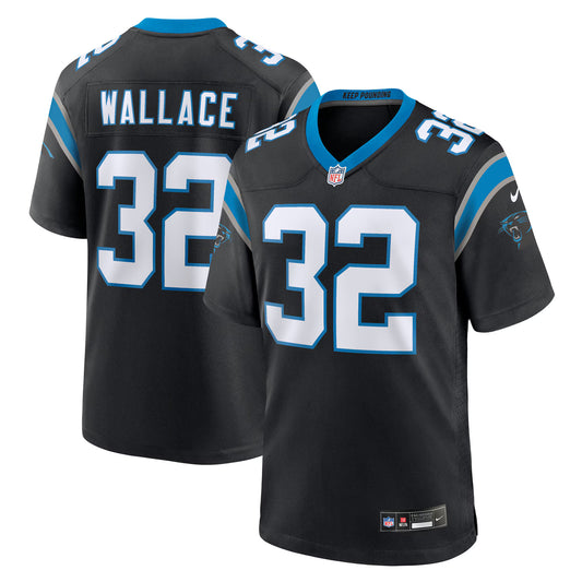 Carolina Panthers Trevin Wallace Black Team Game Jersey
