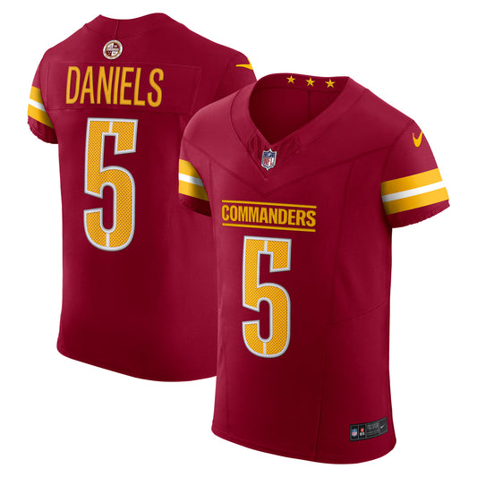 Washington Commanders Jayden Daniels Burgundy Team Vapor F.U.S.E. Elite Jersey