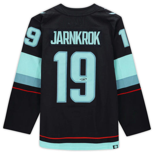 S.Kraken #19 Calle Jarnkrok Seattle Kraken   Jersey with Inaugural Season Jersey Patch Blue Stitched American Hockey Jerseys