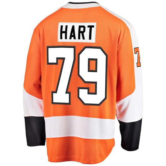 P.Flyers #79 Carter Hart Home Premier Breakaway Player Jersey Orange Stitched American Hockey Jerseys