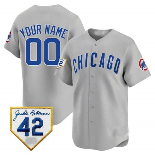 Custom Chicago Cubs 2024 Jackie Robinson Patch Vapor Premier Limited V2C All Stitched Baseball Jersey
