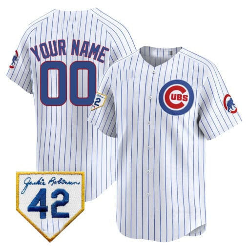 Custom Chicago Cubs 2024 Jackie Robinson Patch Vapor Premier Limited V2C All Stitched Baseball Jersey