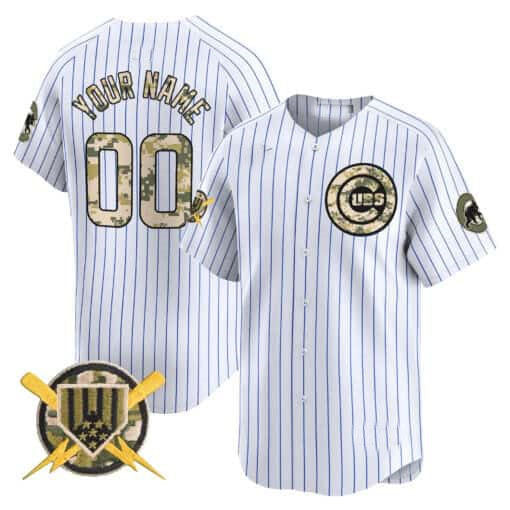 Custom Chicago Cubs Armed Forces Day Vapor Premier LimitedC All Stitched Baseball Jersey