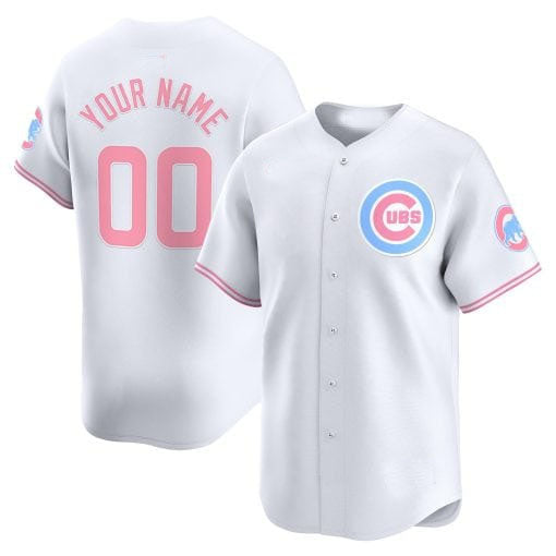 Custom Chicago Cubs Bubblegum Pink Vapor Premier LimitedC All Stitched Baseball Jersey
