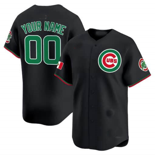 Custom Chicago Cubs Mexico Vapor Premier Limited V3C All Stitched Baseball Jersey