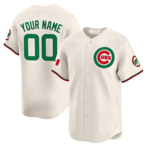 Custom Chicago Cubs Mexico Vapor Premier Limited V3C All Stitched Baseball Jersey
