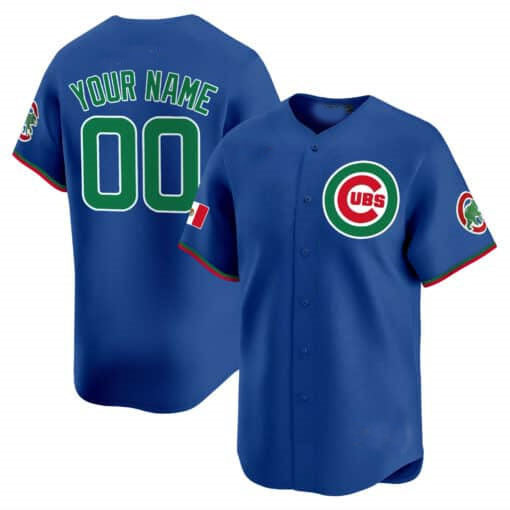 Custom Chicago Cubs Mexico Vapor Premier Limited V3?All Stitched Baseball Jersey