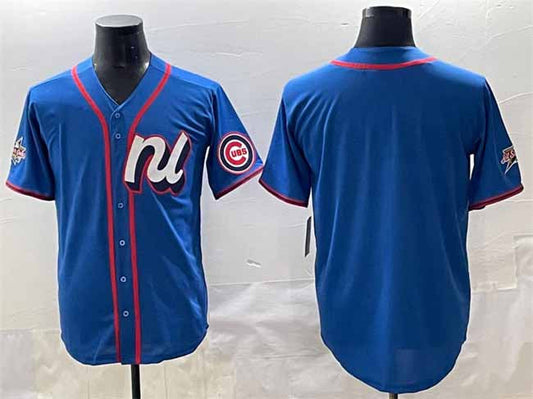 Chicago Cubs National League Blank Blue 2025 All-Star Edition Limited Stitched Baseball Jersey