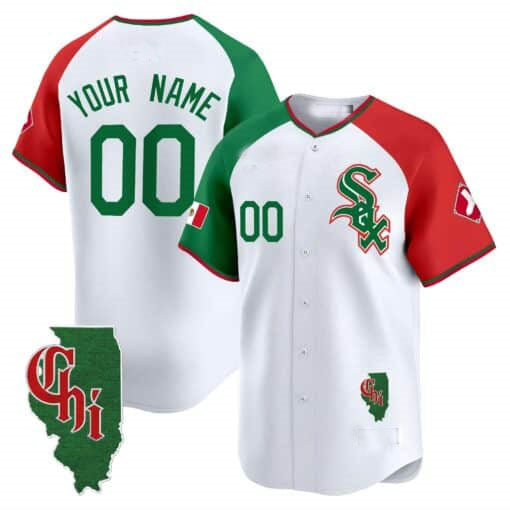 Custom Chicago White Sox Mexico Vapor Premier Limited ?Illinois Patch ?All Stitched Baseball Jersey