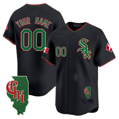 Custom Chicago White Sox Mexico Vapor Premier Limited ?Illinois Patch ?All Stitched Baseball Jersey