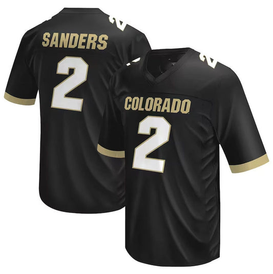 C.Buffaloes #2 Shedeur Sanders Original Retro Brand NIL Football Player Jersey ?Black American College Jerseys