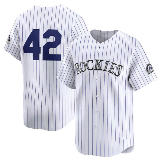Colorado Rockies 2024 #42 Jackie Robinson Day Home Limited Jersey C White Stitches Baseball Jerseys
