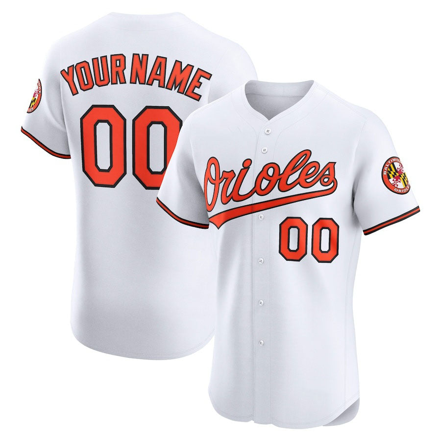 Custom Baltimore Orioles Home Elite Jersey ?White Stitched Baseball Jersey
