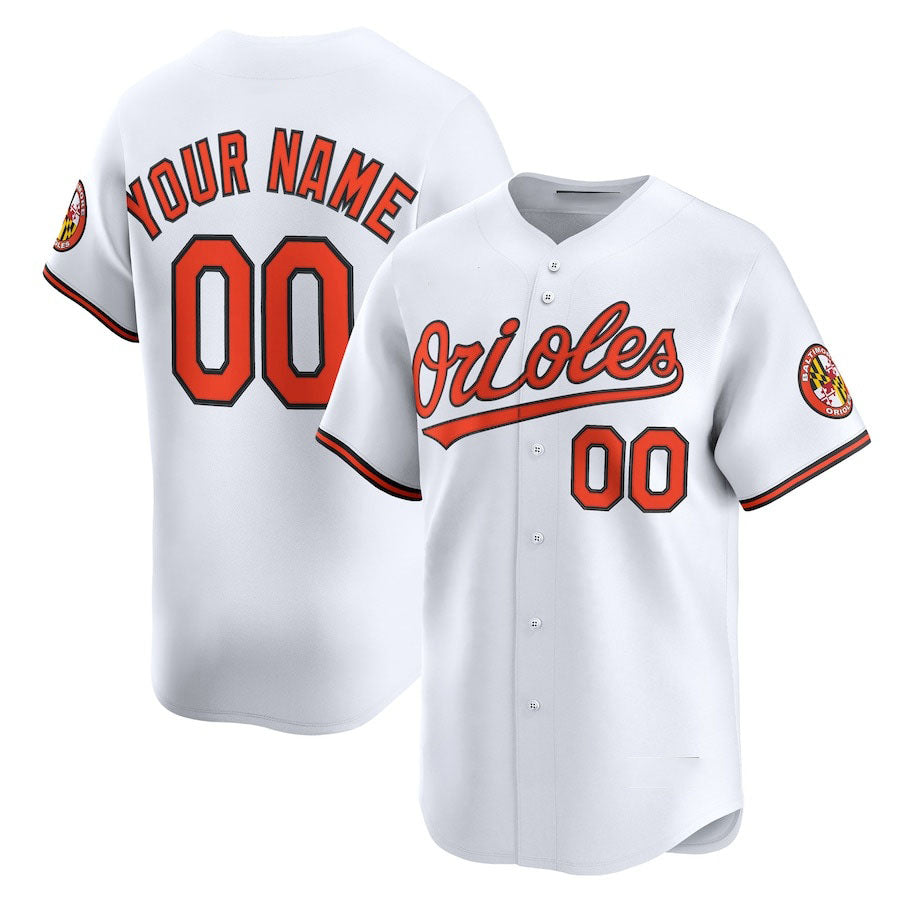 Custom Baltimore Orioles Home Limited Jersey ?White Stitched Baseball Jersey