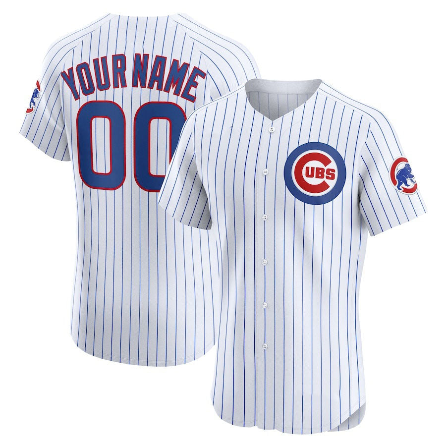 Custom Chicago Cubs Home Elite Jersey ?White Baseball Jerseys