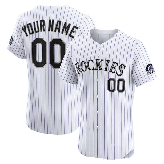 Custom Colorado Rockies Home Elite Jersey ?White Baseball Jerseys