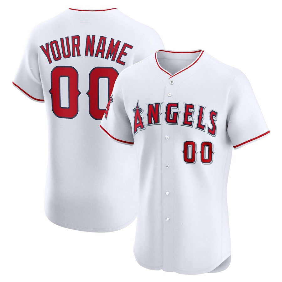 Custom Los Angeles Angels Home Elite Jersey ?White Stitched Baseball Jersey