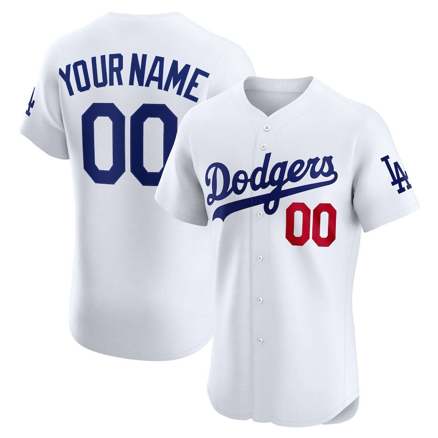 Custom Los Angeles Dodgers Home Elite Jersey ?White Stitched Baseball Jersey