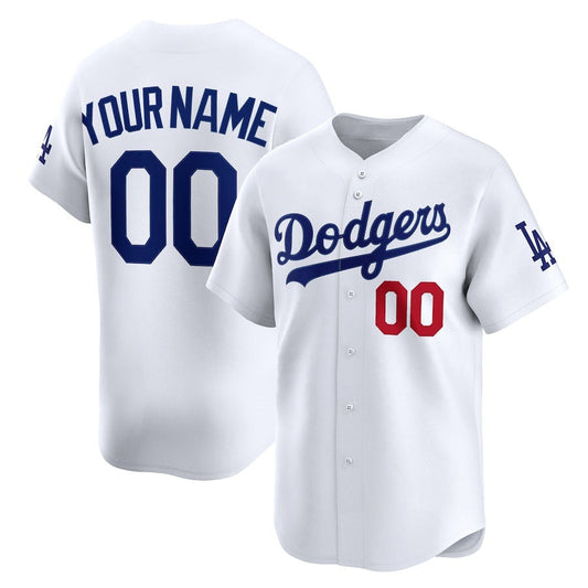 Custom Los Angeles Dodgers Home Limited Jersey ?White Stitched Baseball Jersey