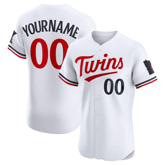 Custom Minnesota Twins Home Elite Jersey ?White Stitched Baseball Jersey
