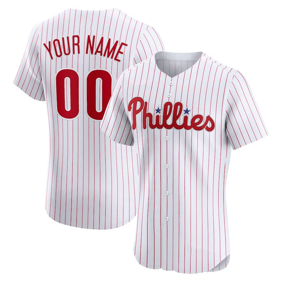 Custom Philadelphia Phillies Home Elite Jersey ?White Stitched Baseball Jersey