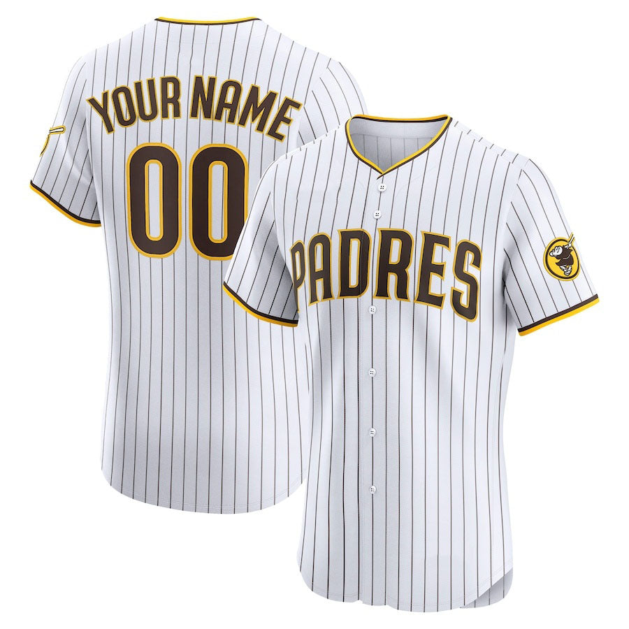 Custom San Diego Padres Home Elite Jersey ?White Stitched Baseball Jersey