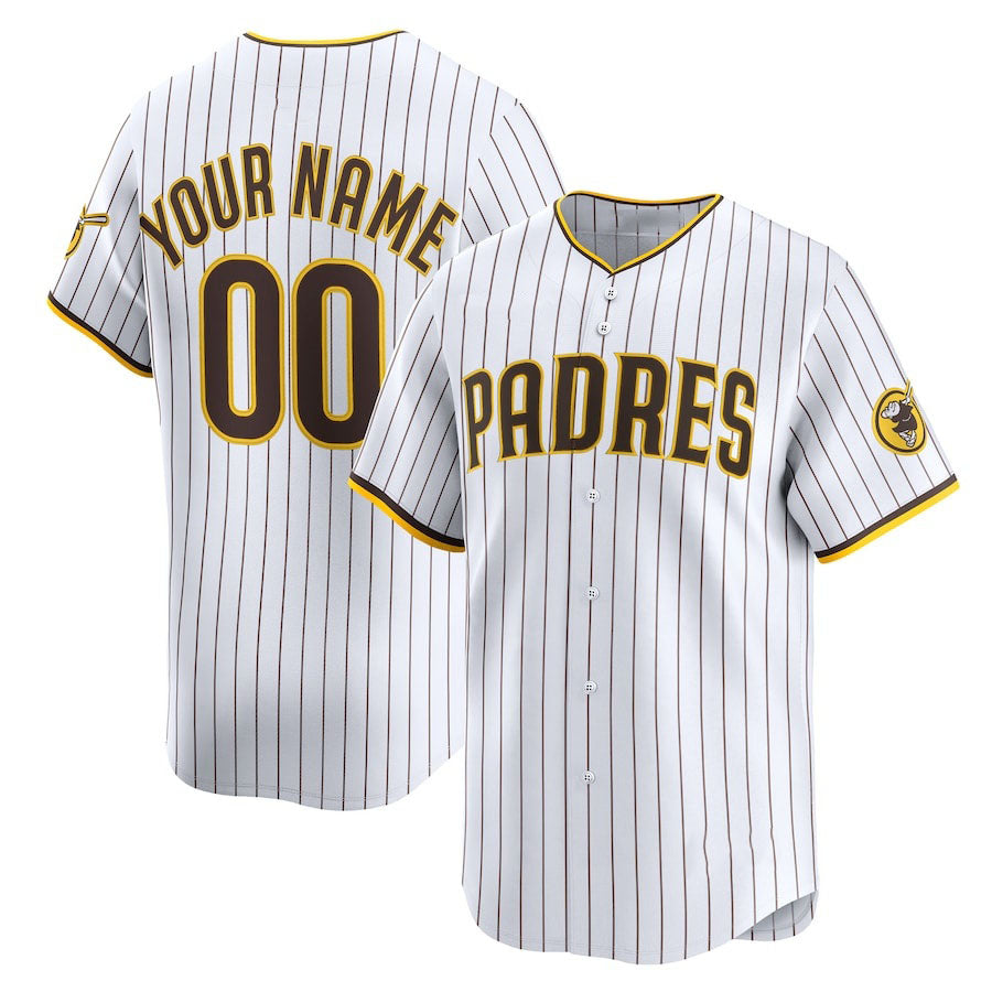 Custom San Diego Padres Home Limited Jersey ?White Stitched Baseball Jersey