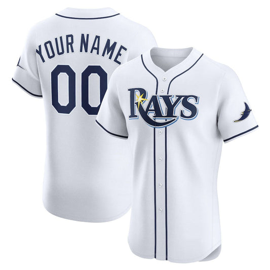 Custom Tampa Bay Rays Home Elite Jersey ?White Stitched Baseball Jersey